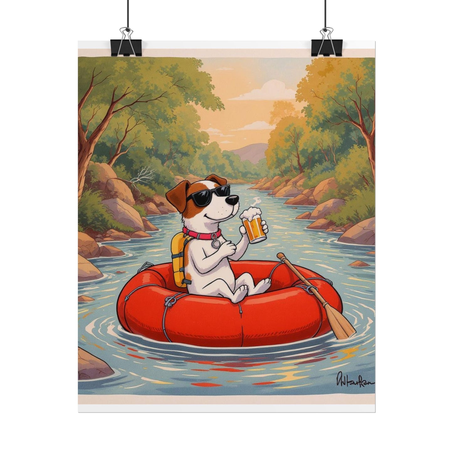 Dog Lazy River Poster