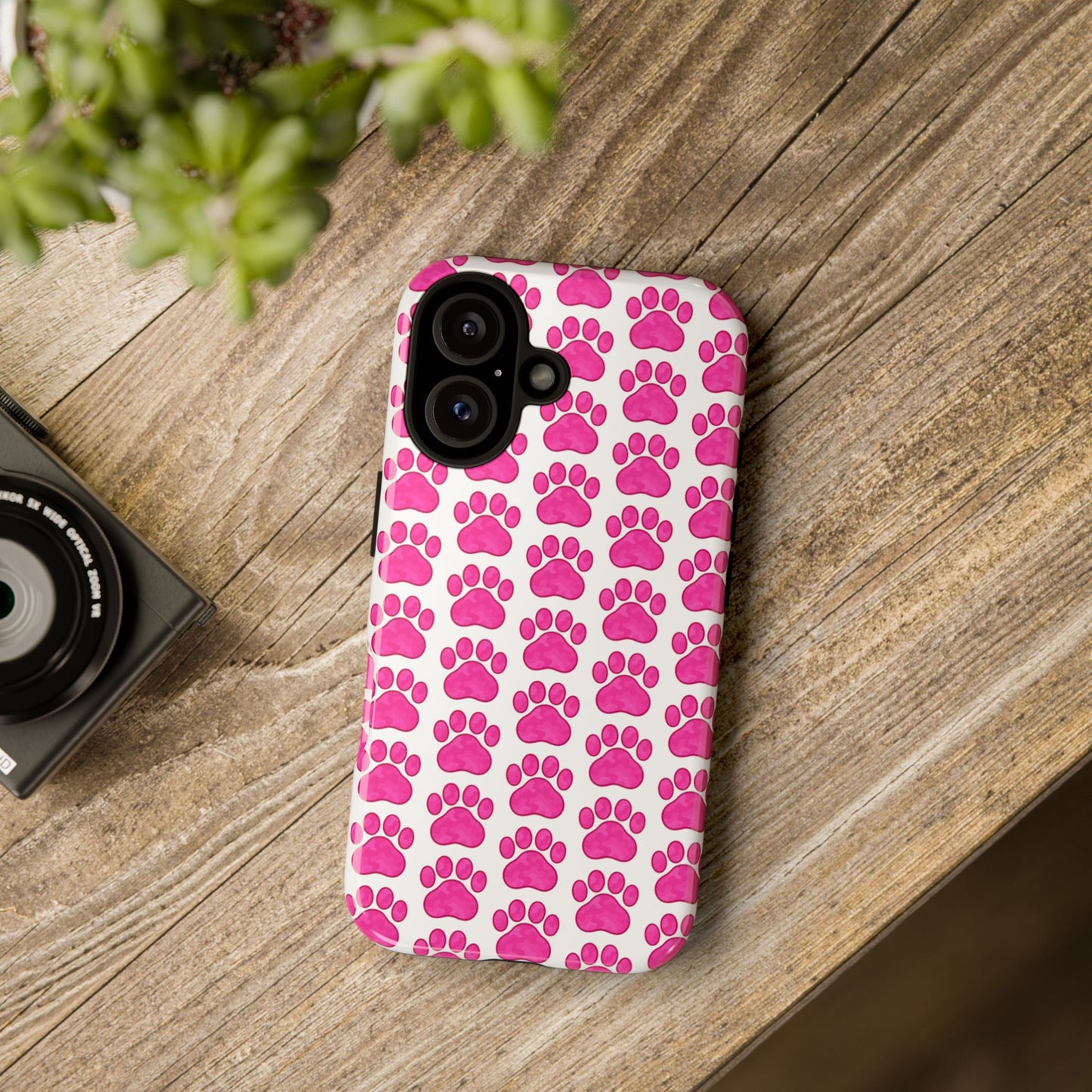 Pink Paw Print Phone Case