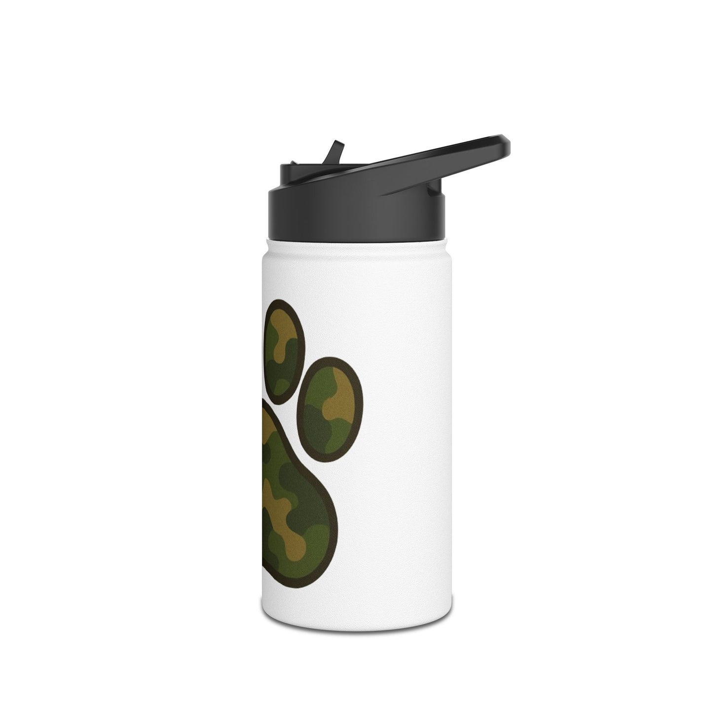 Camouflage Paw Print Water Bottle