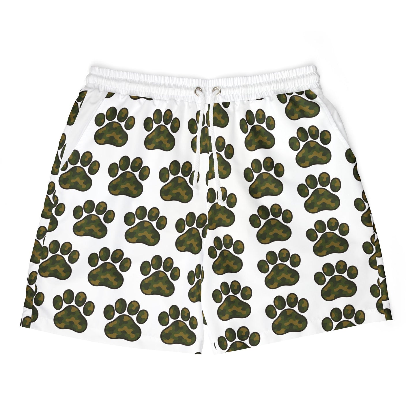 Camo Paw Print Swim Shorts