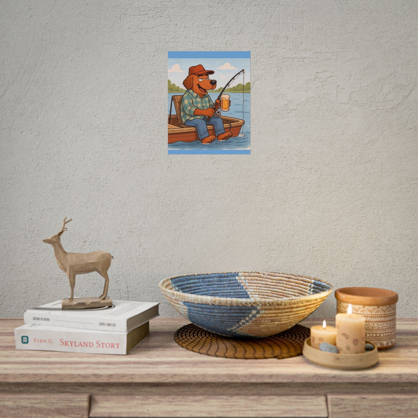 Dog Fishing Poster