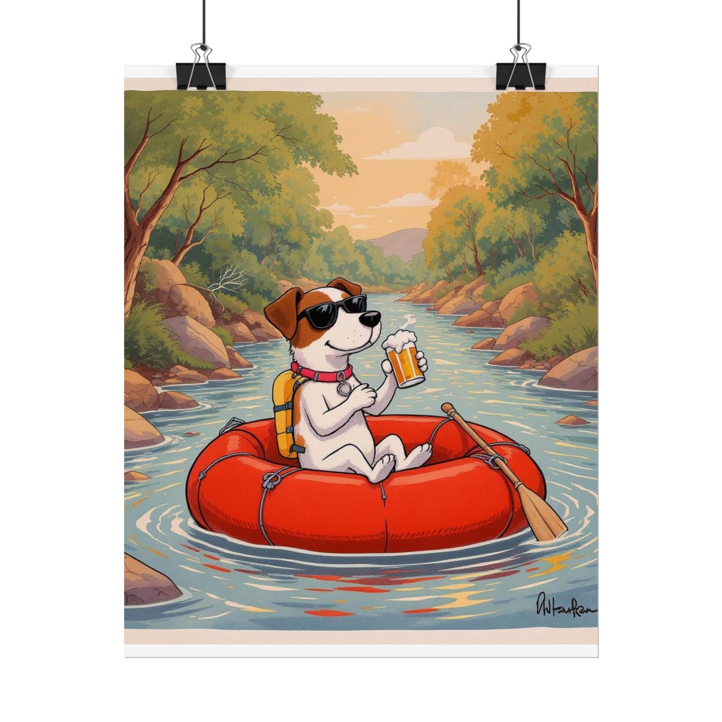 Dog Lazy River Poster