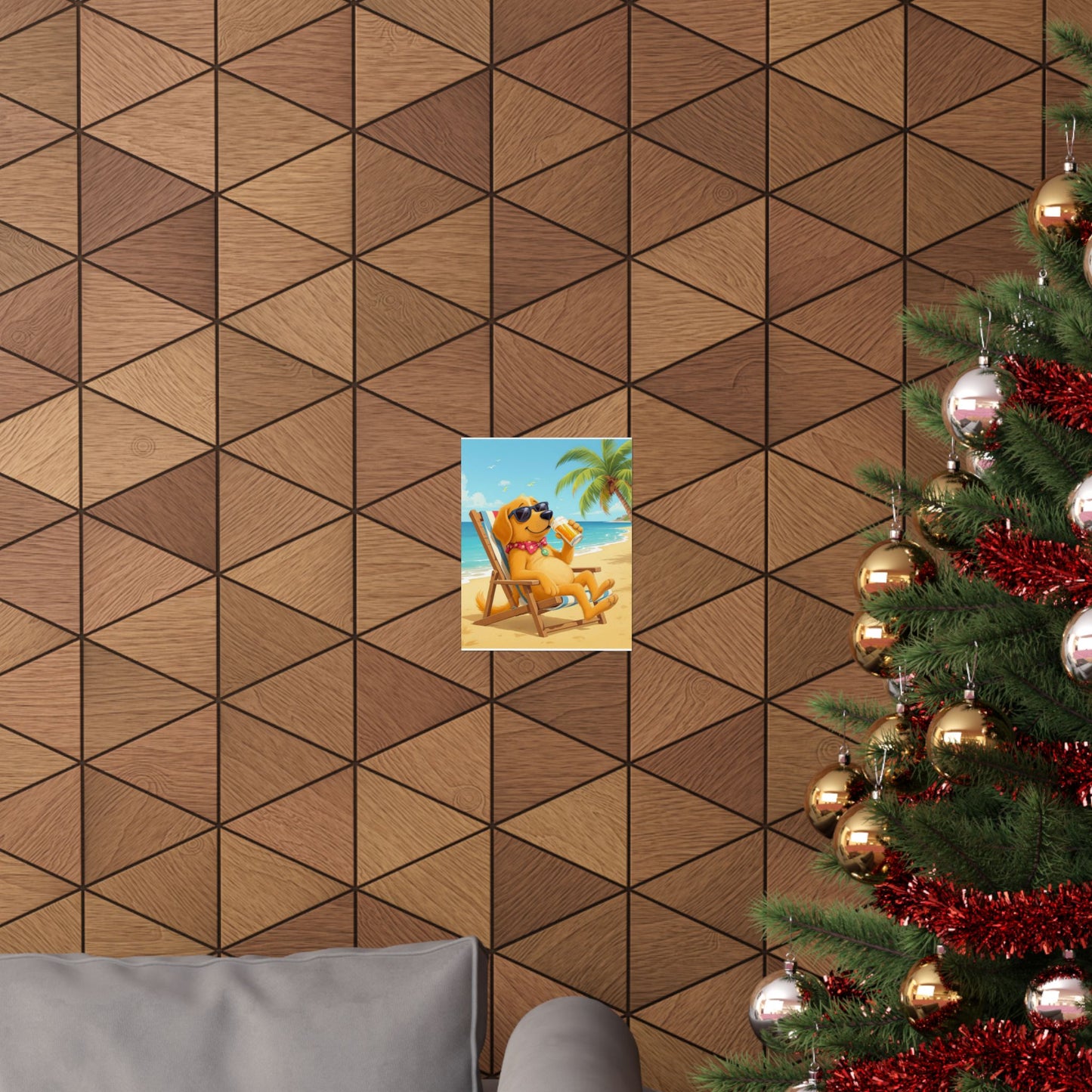 Dog Beach Paradise Poster