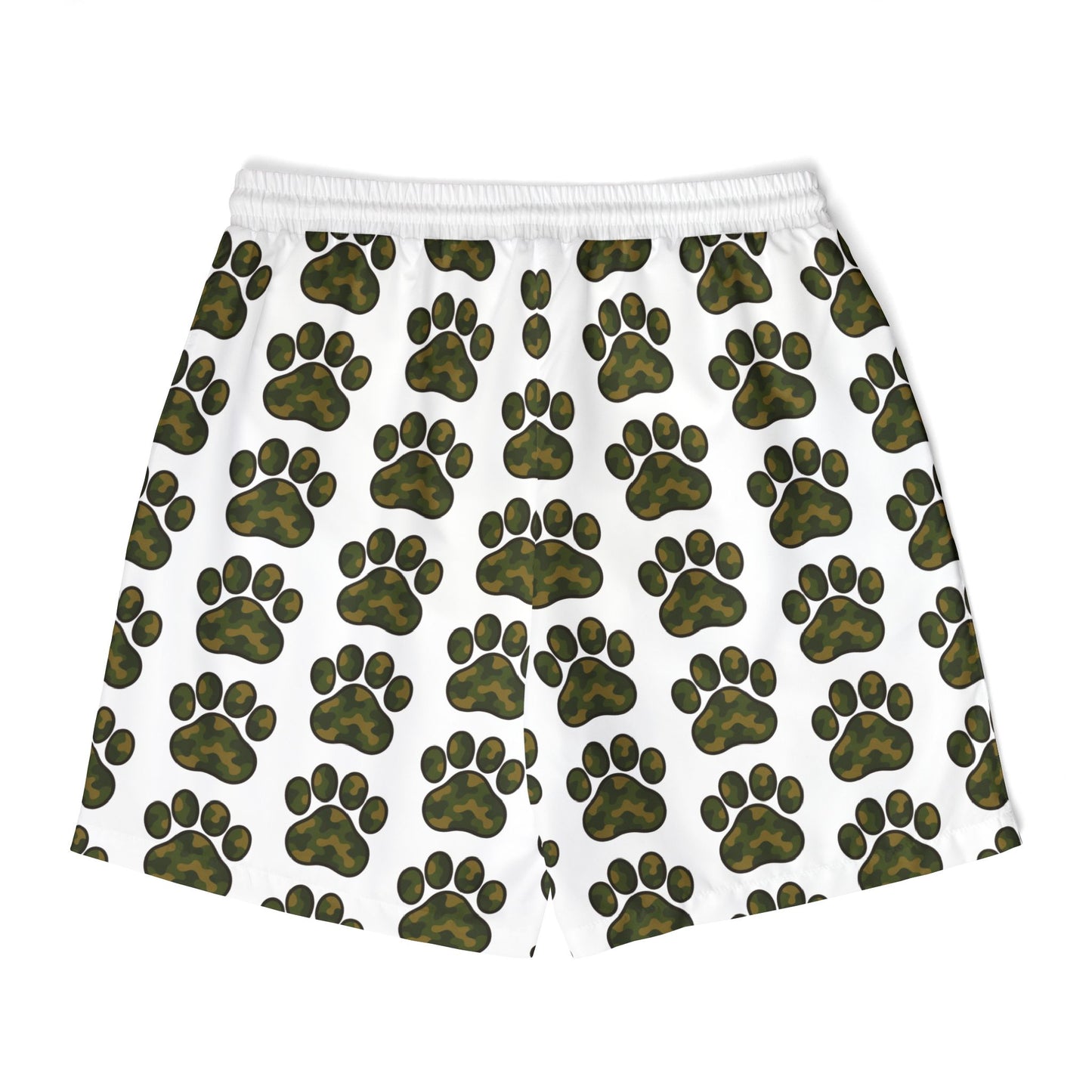 Camo Paw Print Swim Shorts