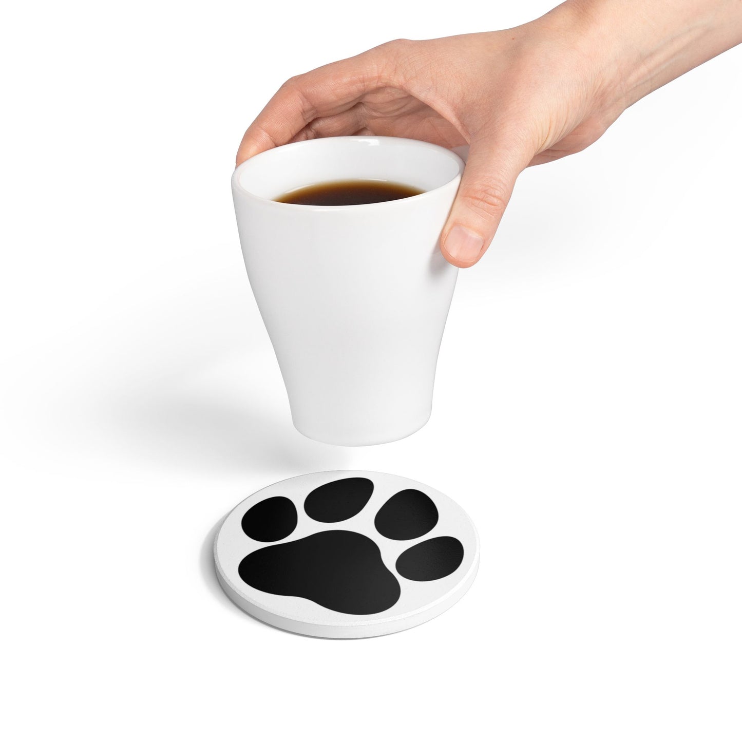 Paw Print Ceramic Coaster