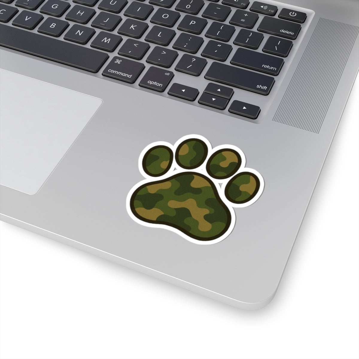 Camouflage Paw Print Stickers