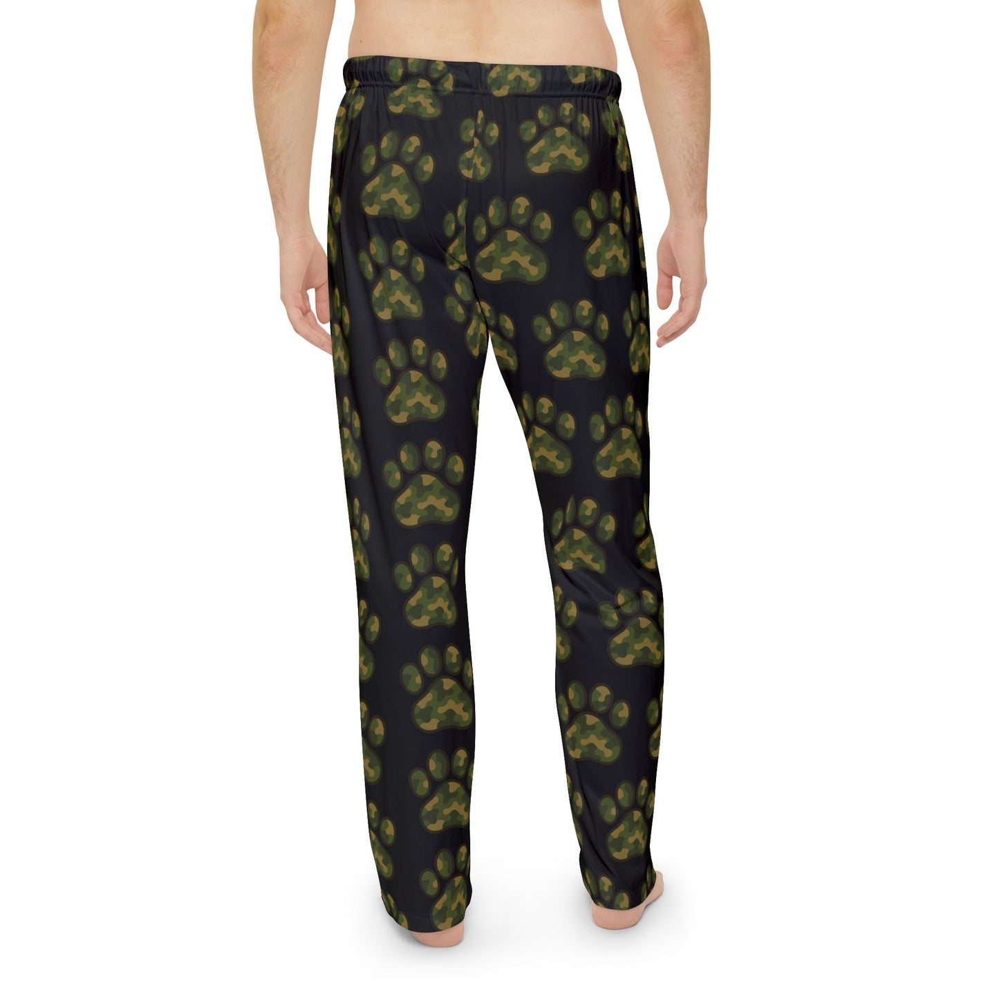 Cozy Men’s Pajama Pants with Paw Print Design