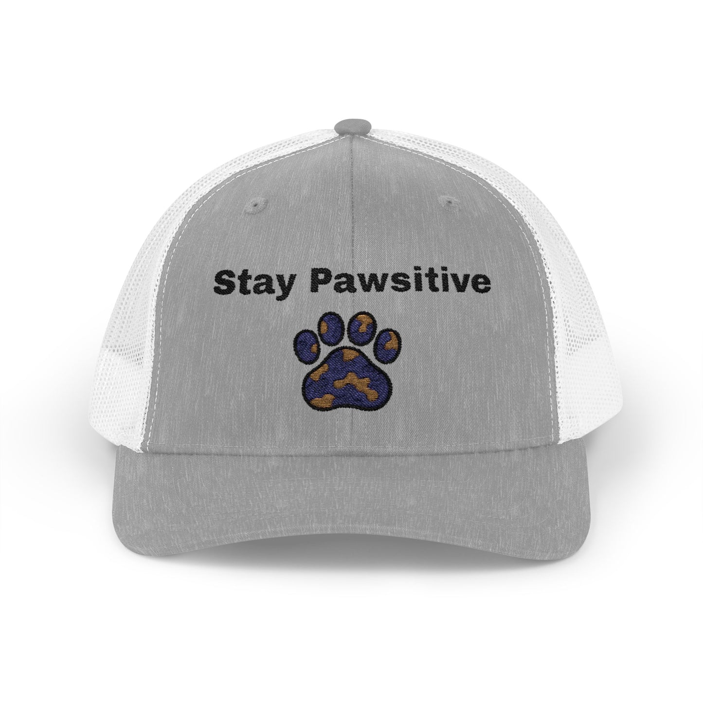 Stay Pawsitive Snapback Trucker Cap