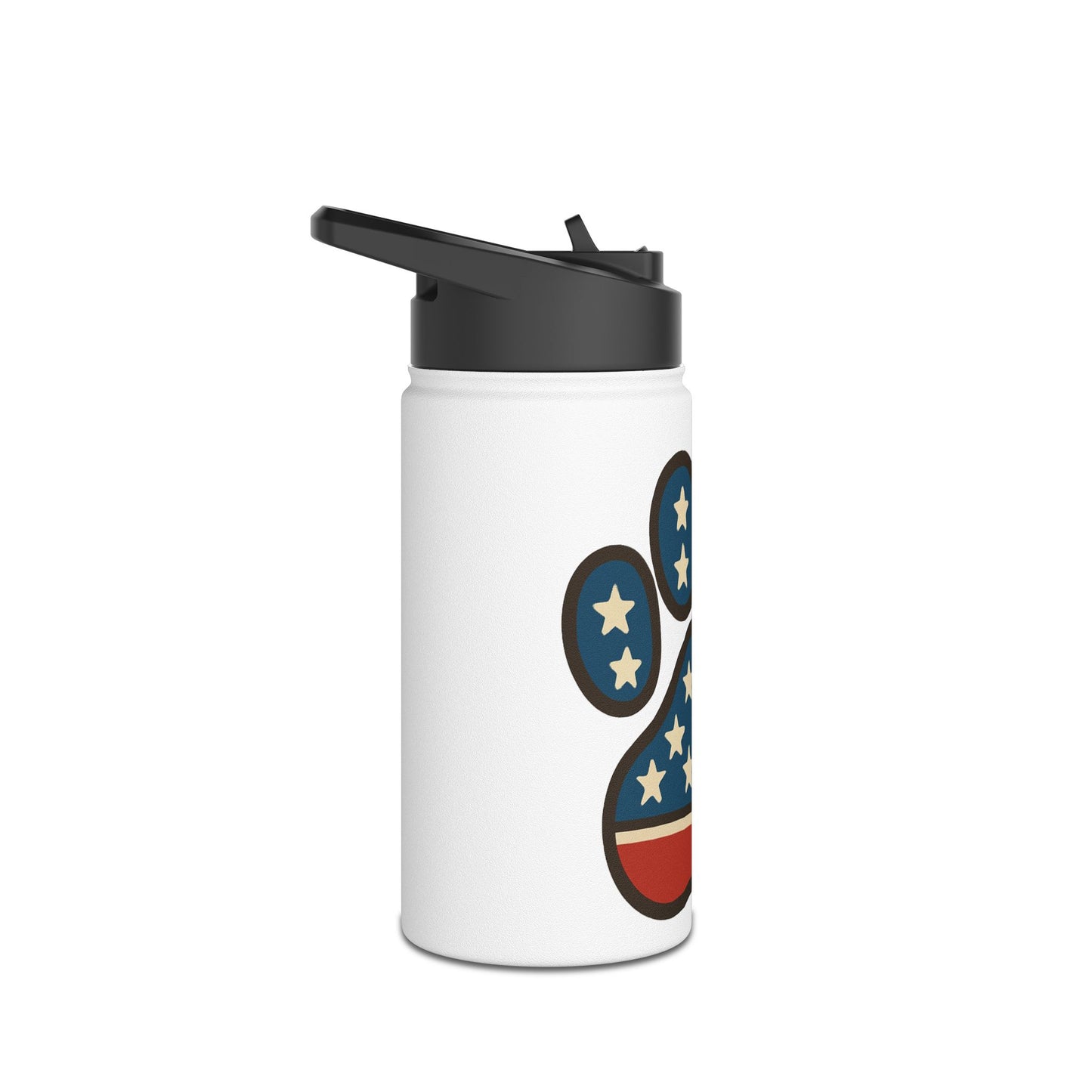 Patriotic Paw Print Water Bottle