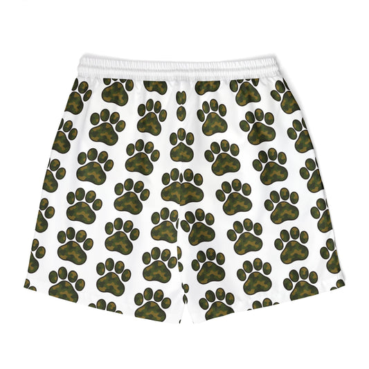 Camo Paw Print Swim Shorts