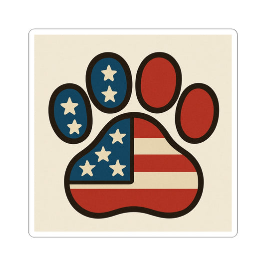 Patriotic Paw Print Stickers